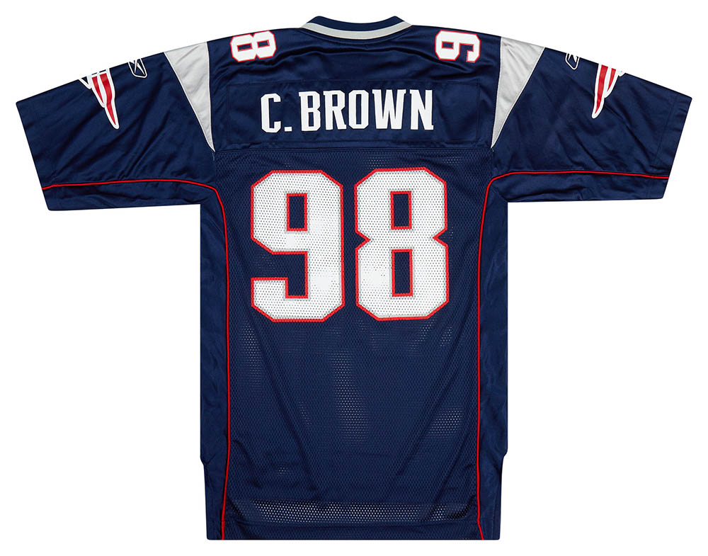 2005 New England Patriots C. Brown #98 Reebok On Field Home Jersey  (Excellent) S