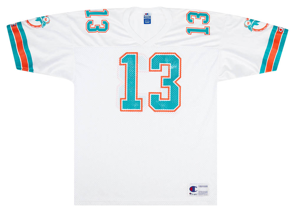 1991-96 Miami Dolphins Marino #13 Champion Away Jersey (Very Good) XL