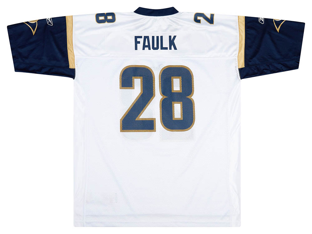 2005-06 St. Louis Rams Faulk #28 Reebok On Field Away Jersey (Excellent) XXL