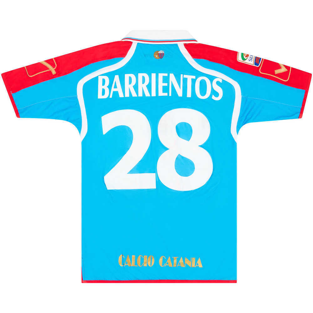2011-12 Catania Match Issue Home Shirt Barrientos #28