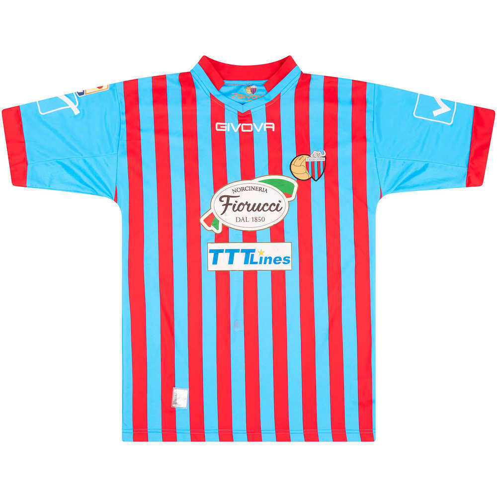 2012-13 Catania Match Issue Home Shirt Izco #13