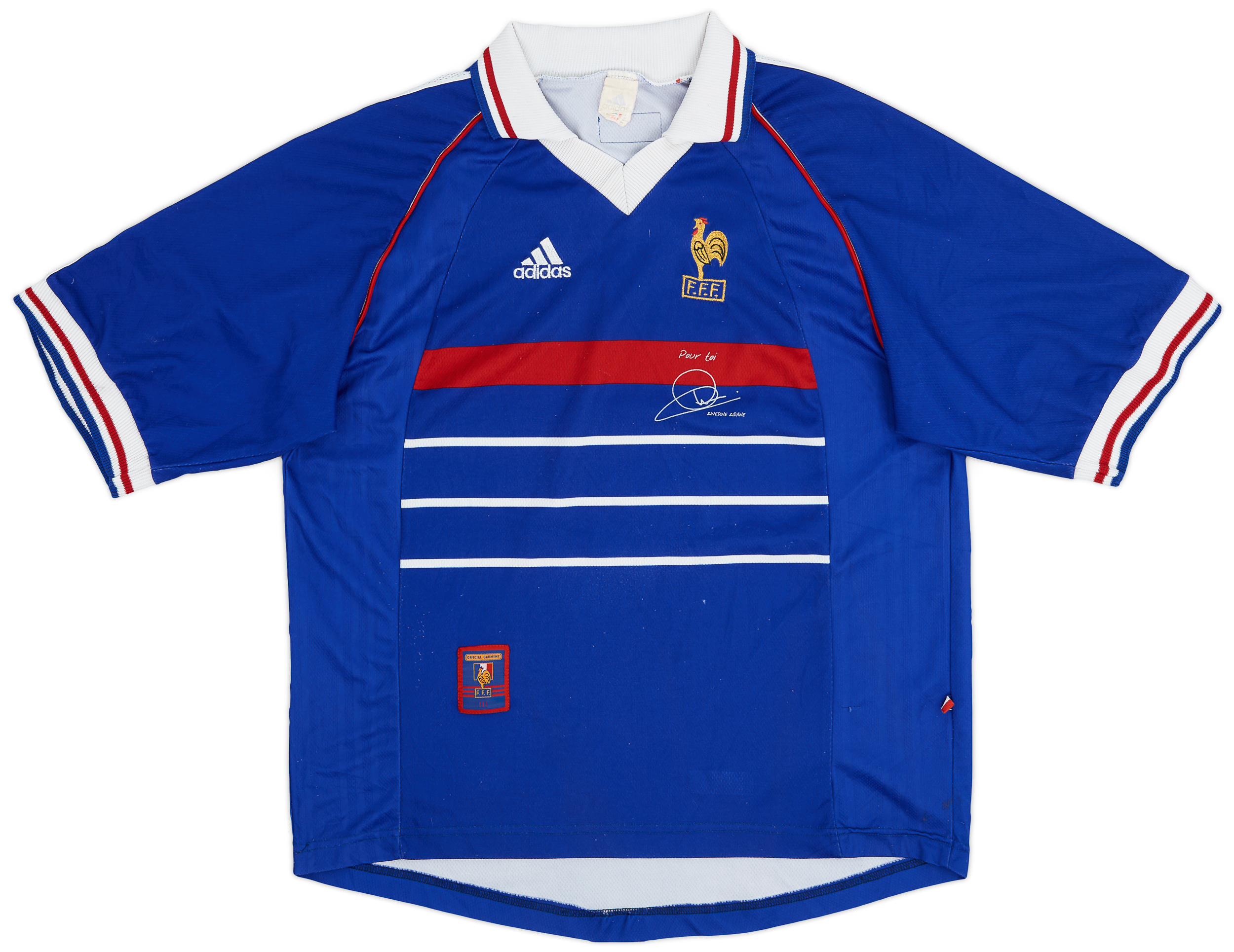1998-00 France 'Pour Toi Zinedine Zidane' Home Shirt - 6/10 - ()