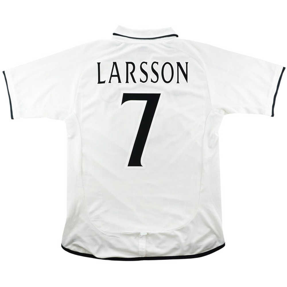 2001-02 Celtic Away Shirt Larsson #7 (Very Good) L