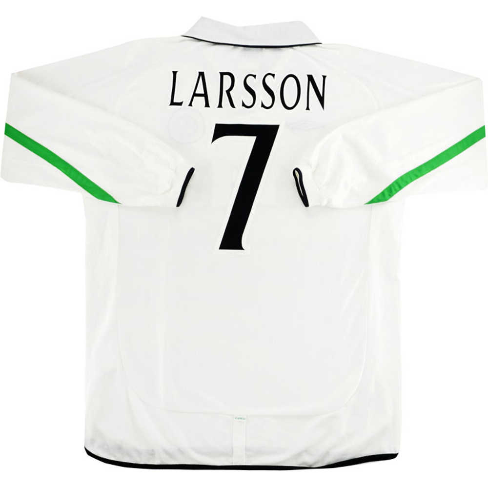 2001-02 Celtic Away L/S Shirt Larsson #7 (Very Good) S