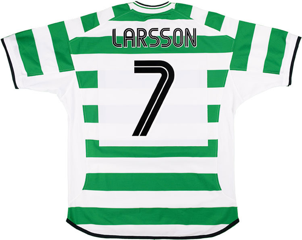 2001-03 Celtic Home Shirt Larsson #7 (Excellent) XL