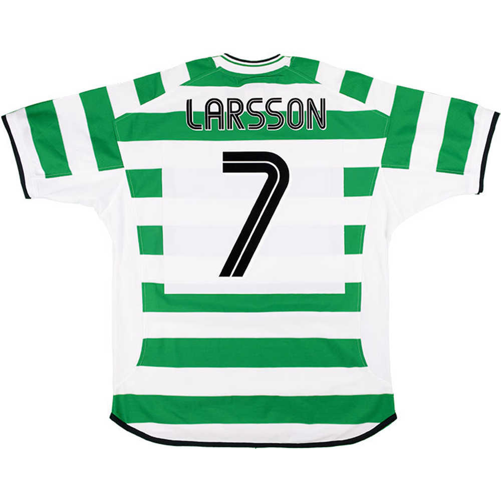 2001-03 Celtic Home Shirt Larsson #7 (Excellent) L