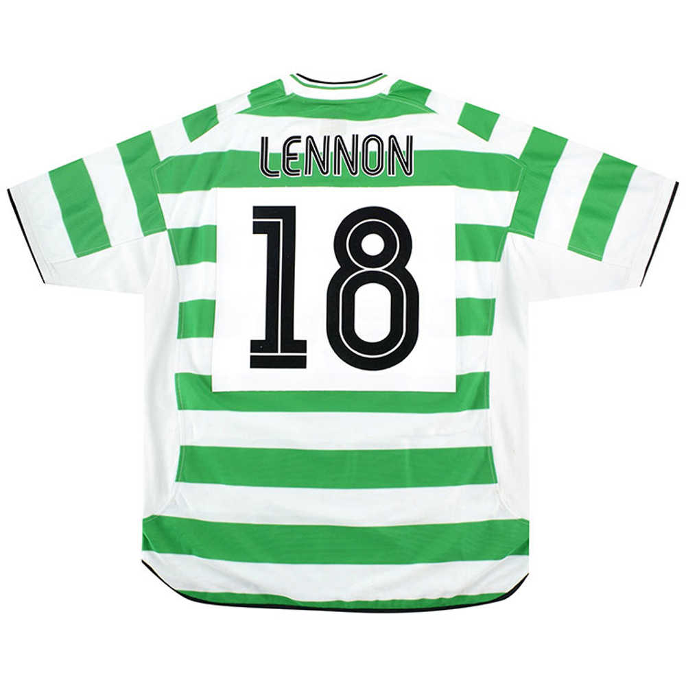 2001-03 Celtic 'Champions' Home Shirt Lennon #18 (Good) XL