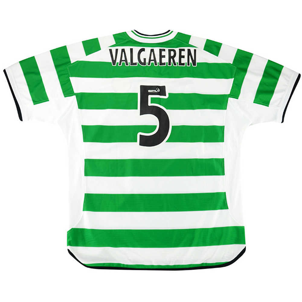 2001-03 Celtic 'Champions' Home Shirt Valgaeren #5 (Excellent) XL