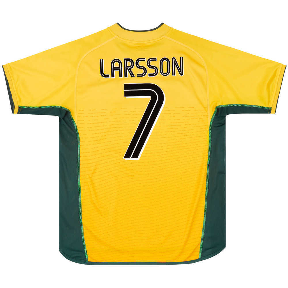 2002-03 Celtic Away Shirt Larsson #7 (Very Good) L