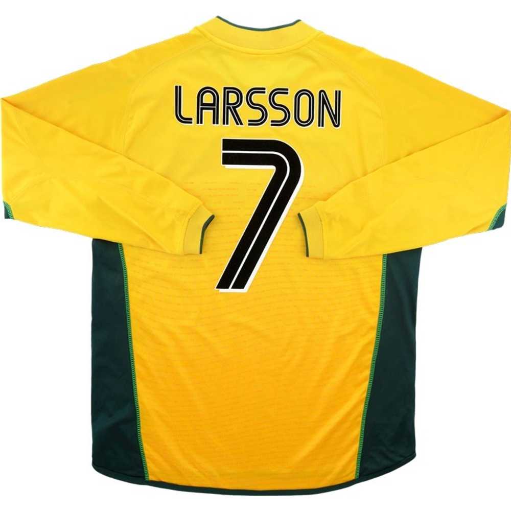 2002-03 Celtic Away L/S Shirt Larsson #7 (Excellent) L