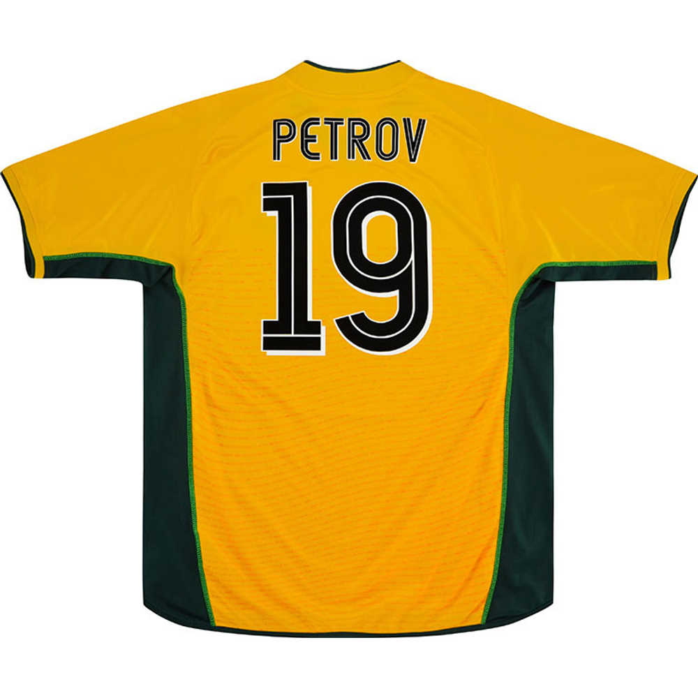 2002-03 Celtic Away Shirt Petrov #19 (Very Good) XL
