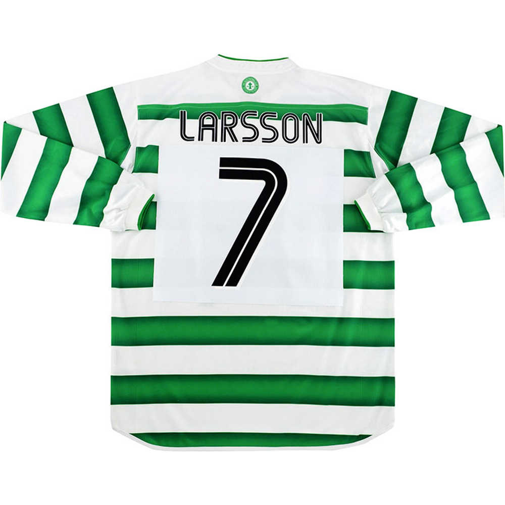 2003-04 Celtic Home L/S Shirt Larsson #7 (Very Good) XL