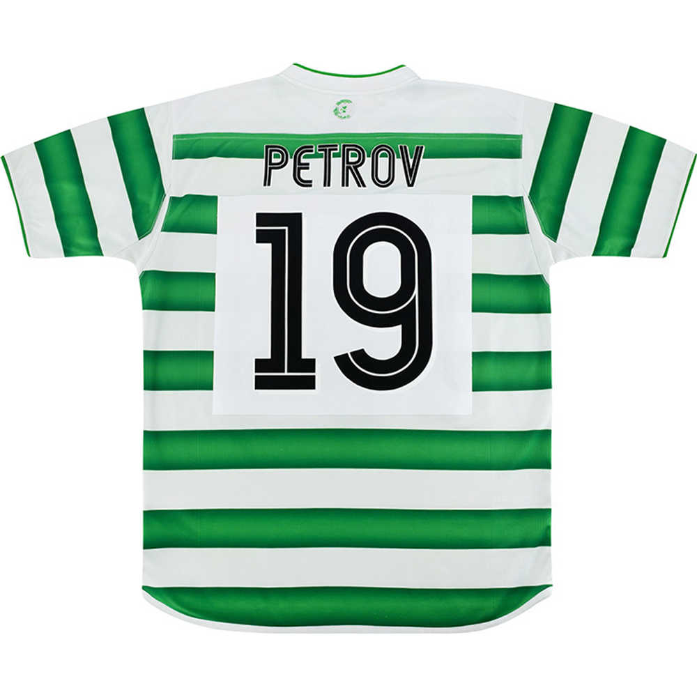 2003-04 Celtic Home Shirt Petrov #19 (Very Good) XL