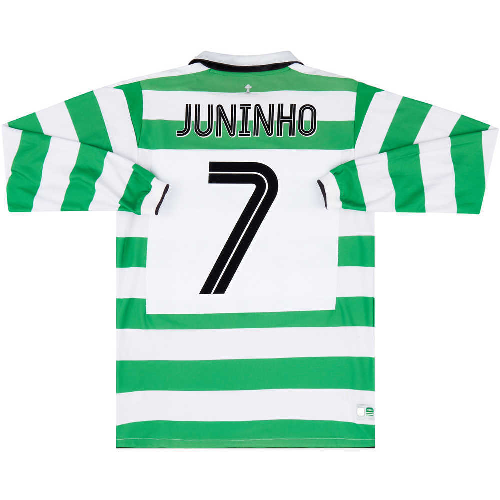 2004-05 Celtic Home L/S Shirt Juninho #7 (Very Good) S