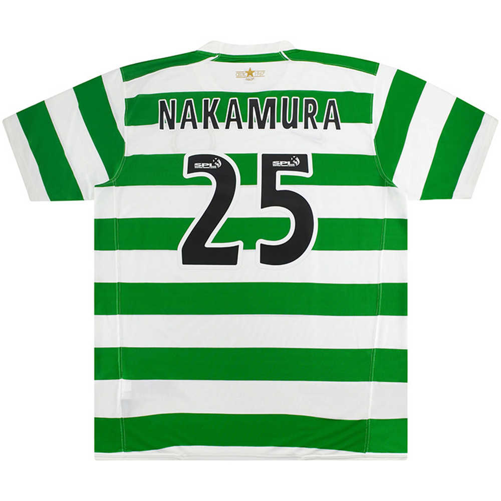 2007-08 Celtic Home Shirt Nakamura #25 (Very Good) XL