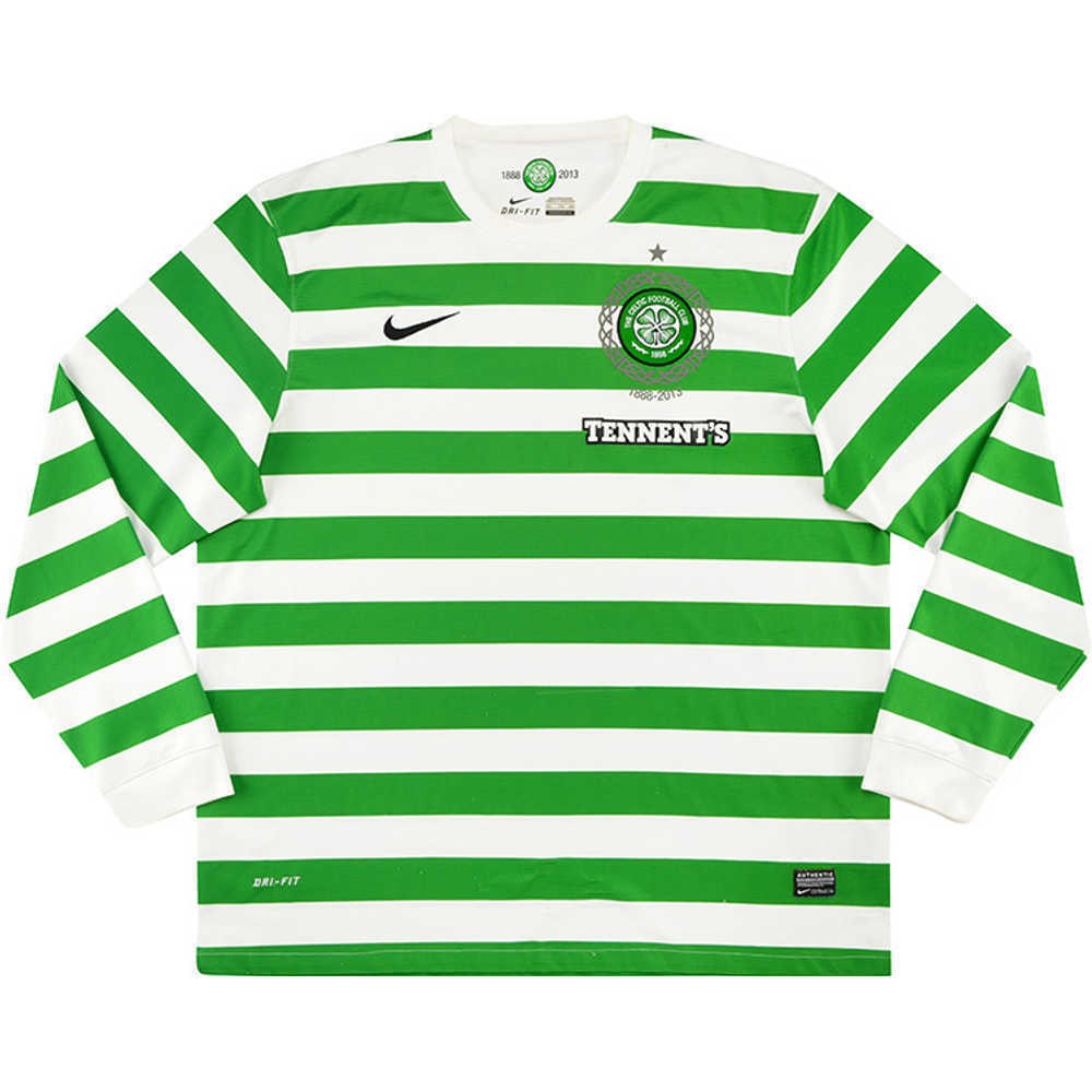 2012-13 Celtic '125th Anniversary' Home L/S Shirt (Excellent) S
