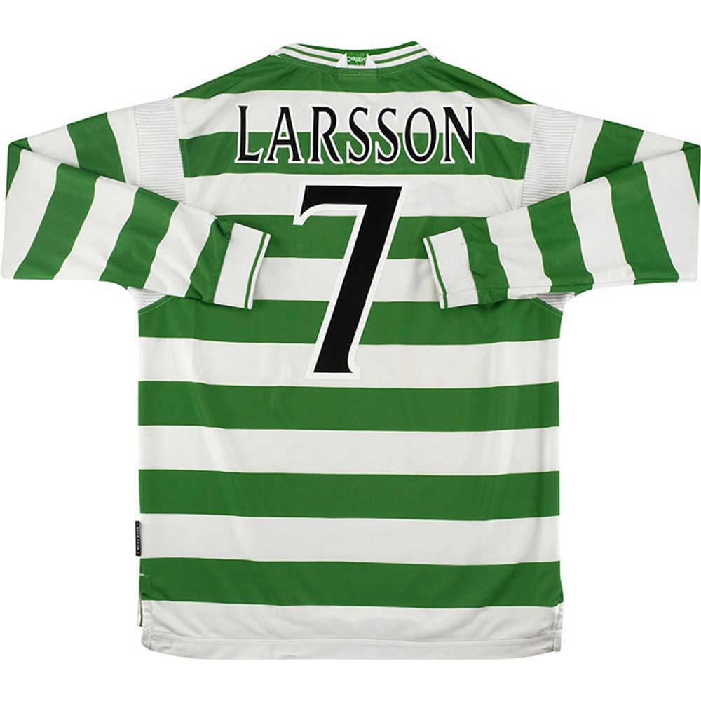 1999-01 Celtic Home L/S Shirt Larsson #7 (Very Good) XL