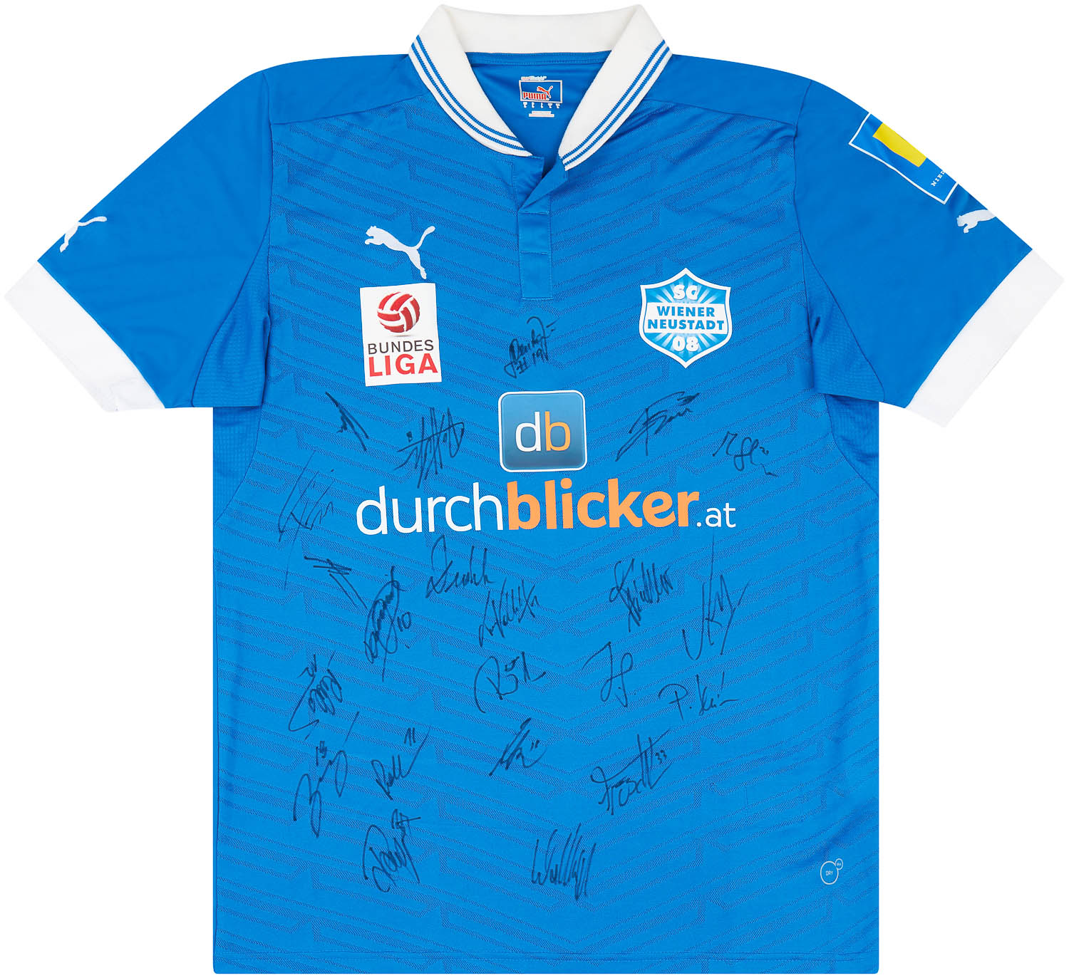 2012-13 Wiener Neustädter SC Match Issue Signed Home Shirt Hlinka #5