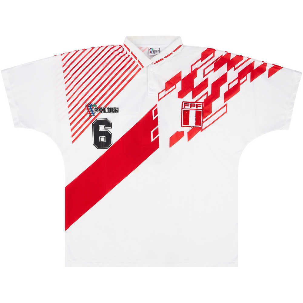 1993 Peru Match Worn Home Shirt #6 (v USA)