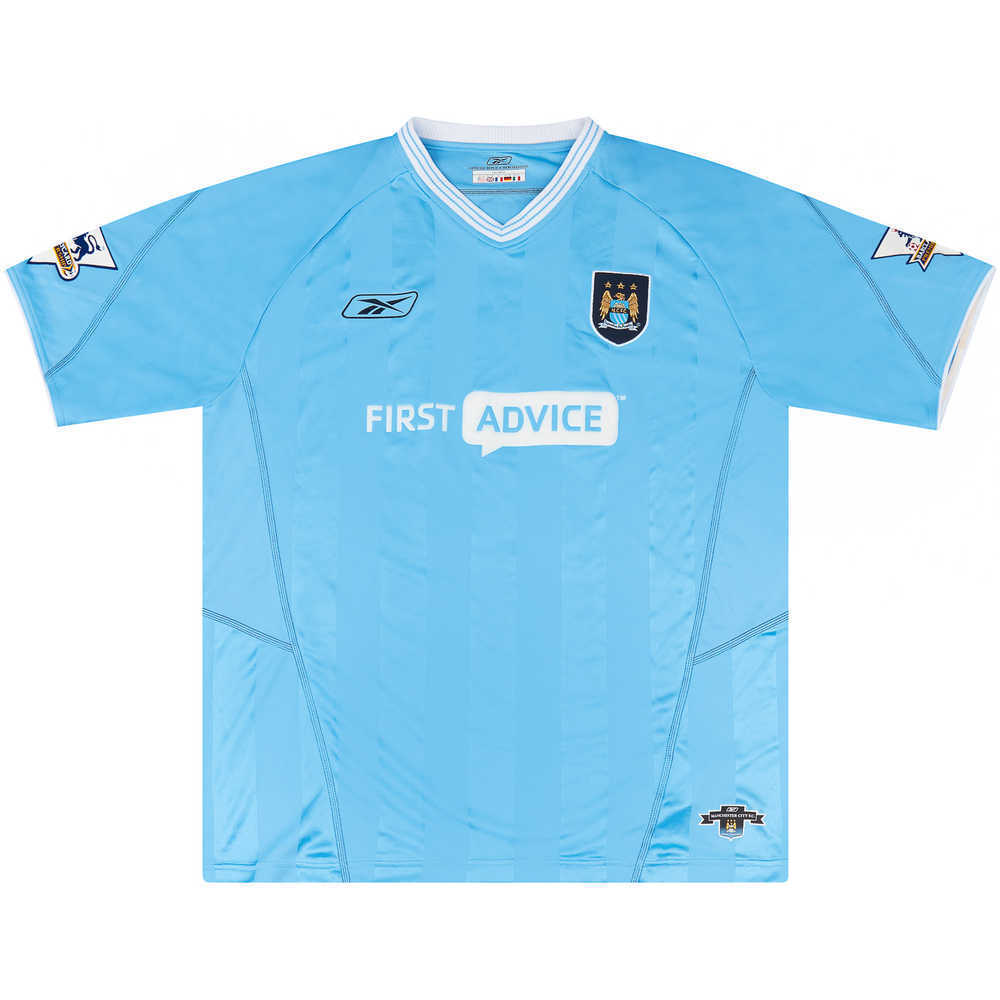 2003-04 Manchester City Match Worn Home Shirt Tarnat #18 (v Liverpool)