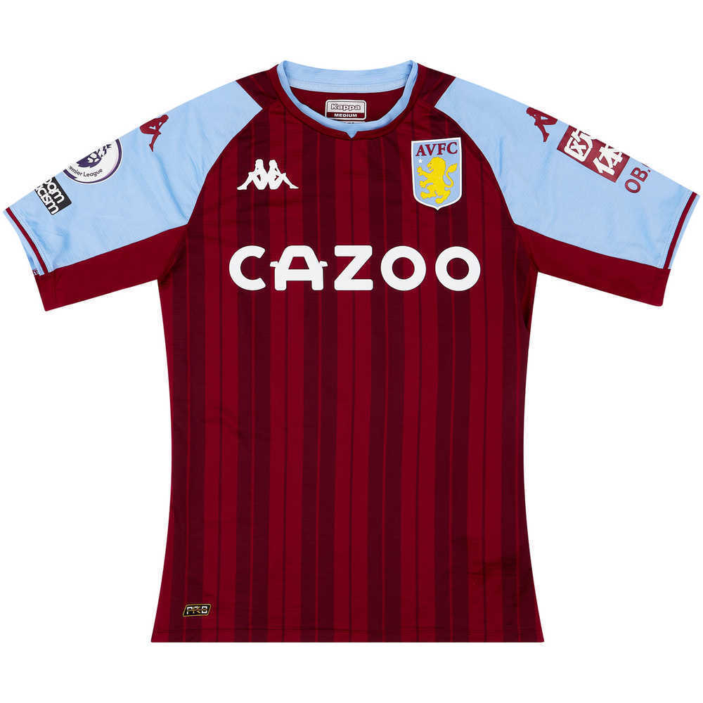 2021-22 Aston Villa Match Worn Home Shirt Nakamba #19
