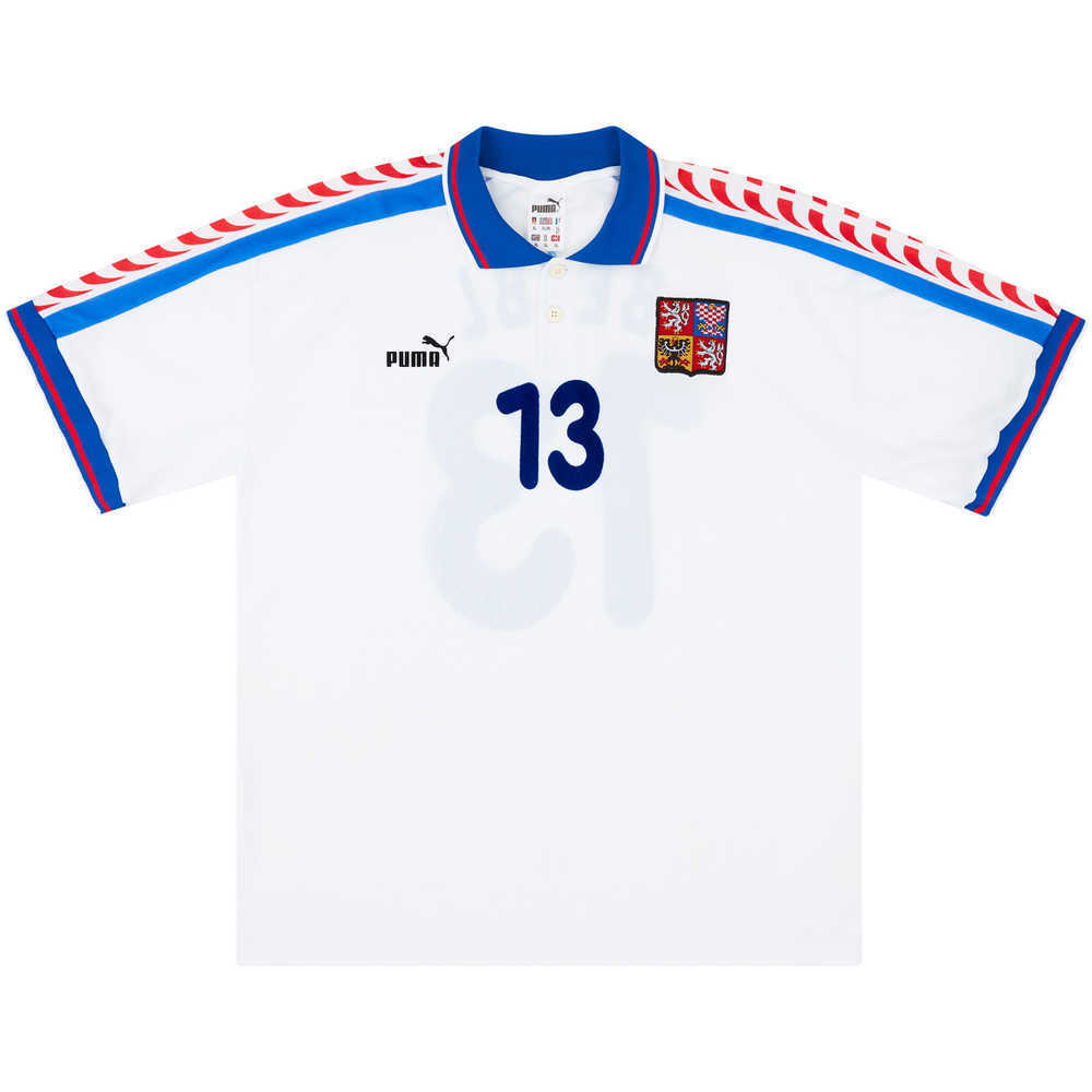 1996 Czech Republic Match Issue European Championship Away Shirt Bejbl #13
