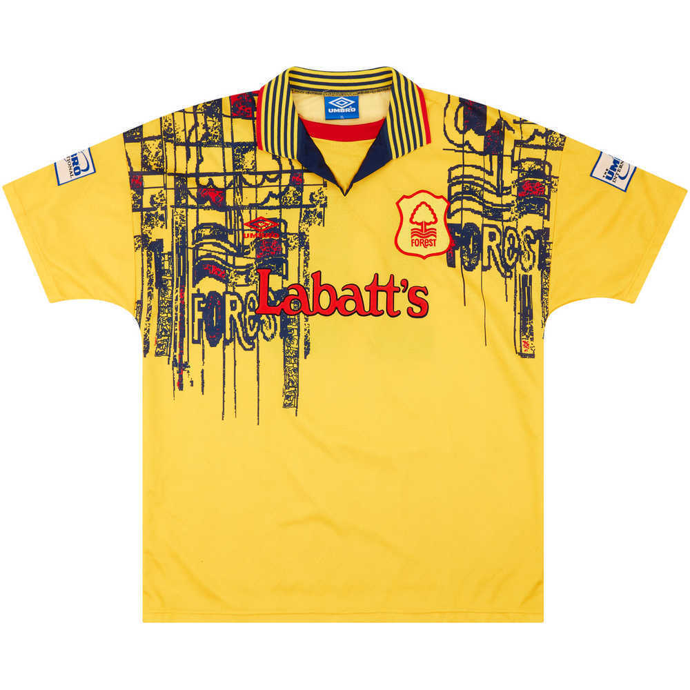 1996-97 Nottingham Forest Match Worn Umbro Cup Away Shirt #16 (Howe) v Man Utd