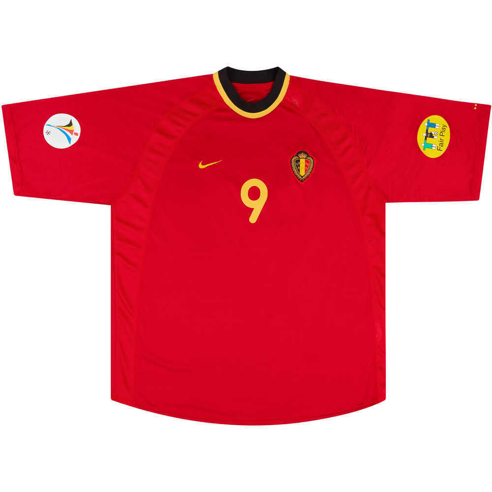2000 Belgium Match Issue European Championship Home Shirt Mpenza E. #9 (v Turkey)