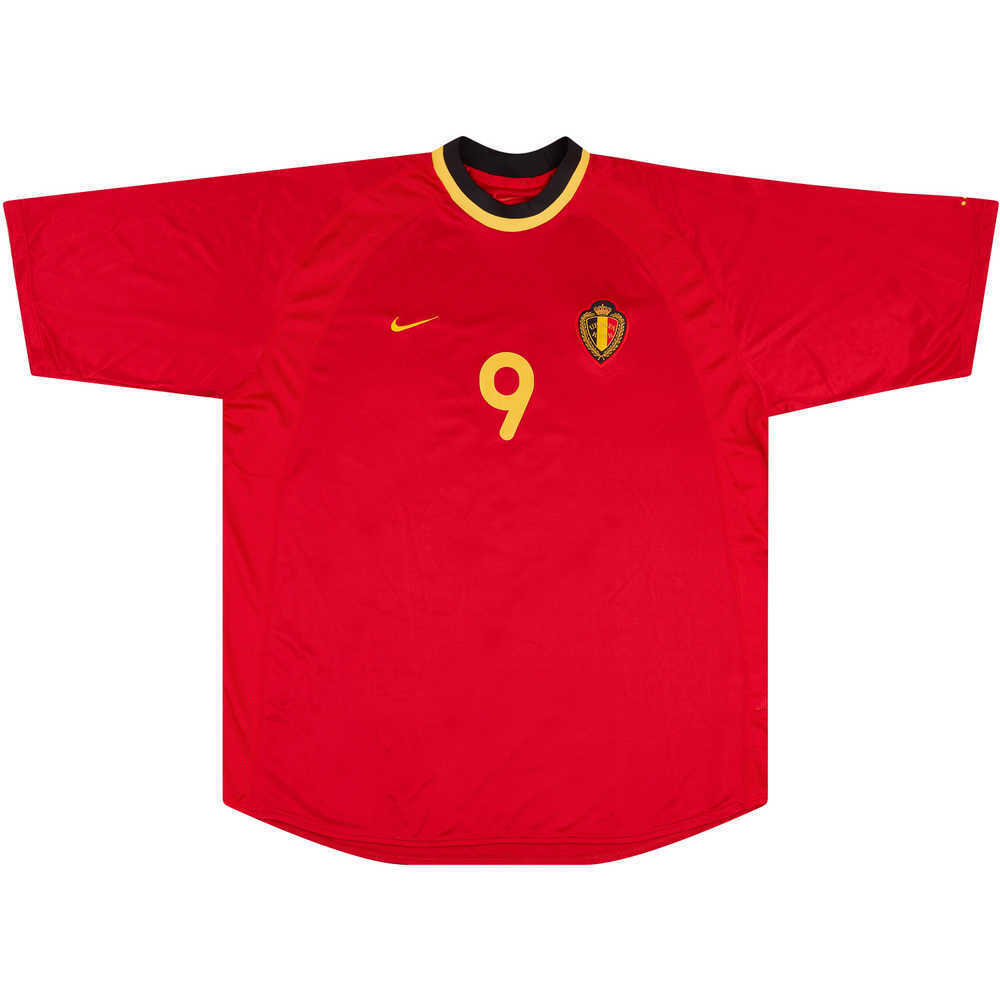 2000 Belgium Match Issue Home Shirt #9 (Mpenza) v Holland