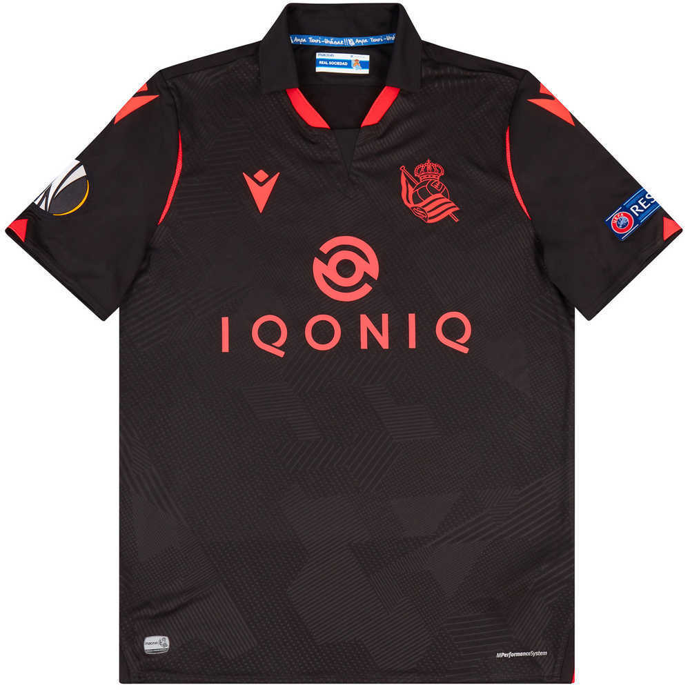 2020-21 Real Sociedad Match Issue Europa League Away Shirt Illarra #4 (v Man Utd)
