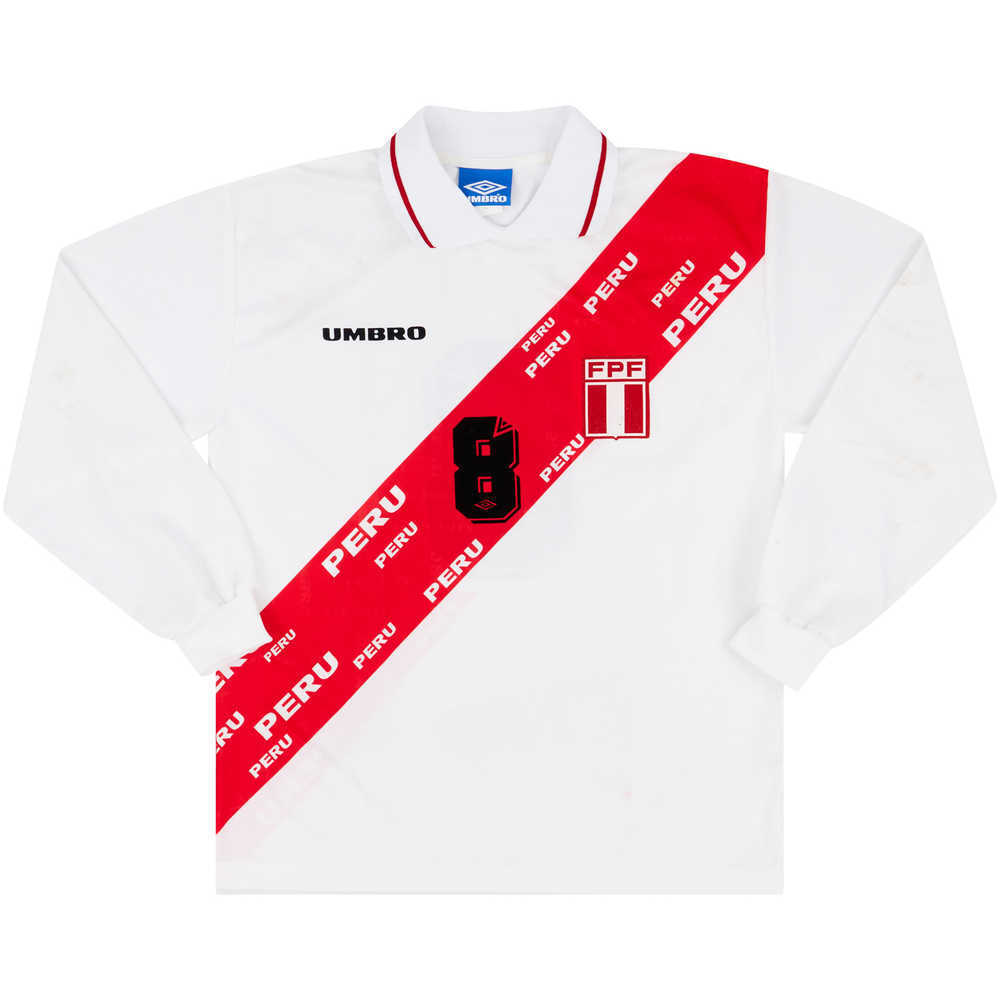 1998 Peru Match Worn Home L/S Shirt #8 (Jayo) v Holland