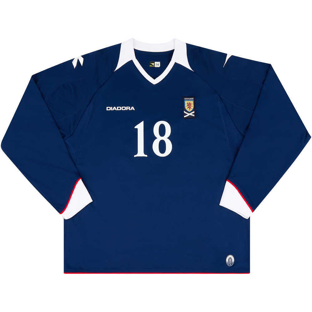 2008-09 Scotland Women Match Issue Home L/S Shirt #18
