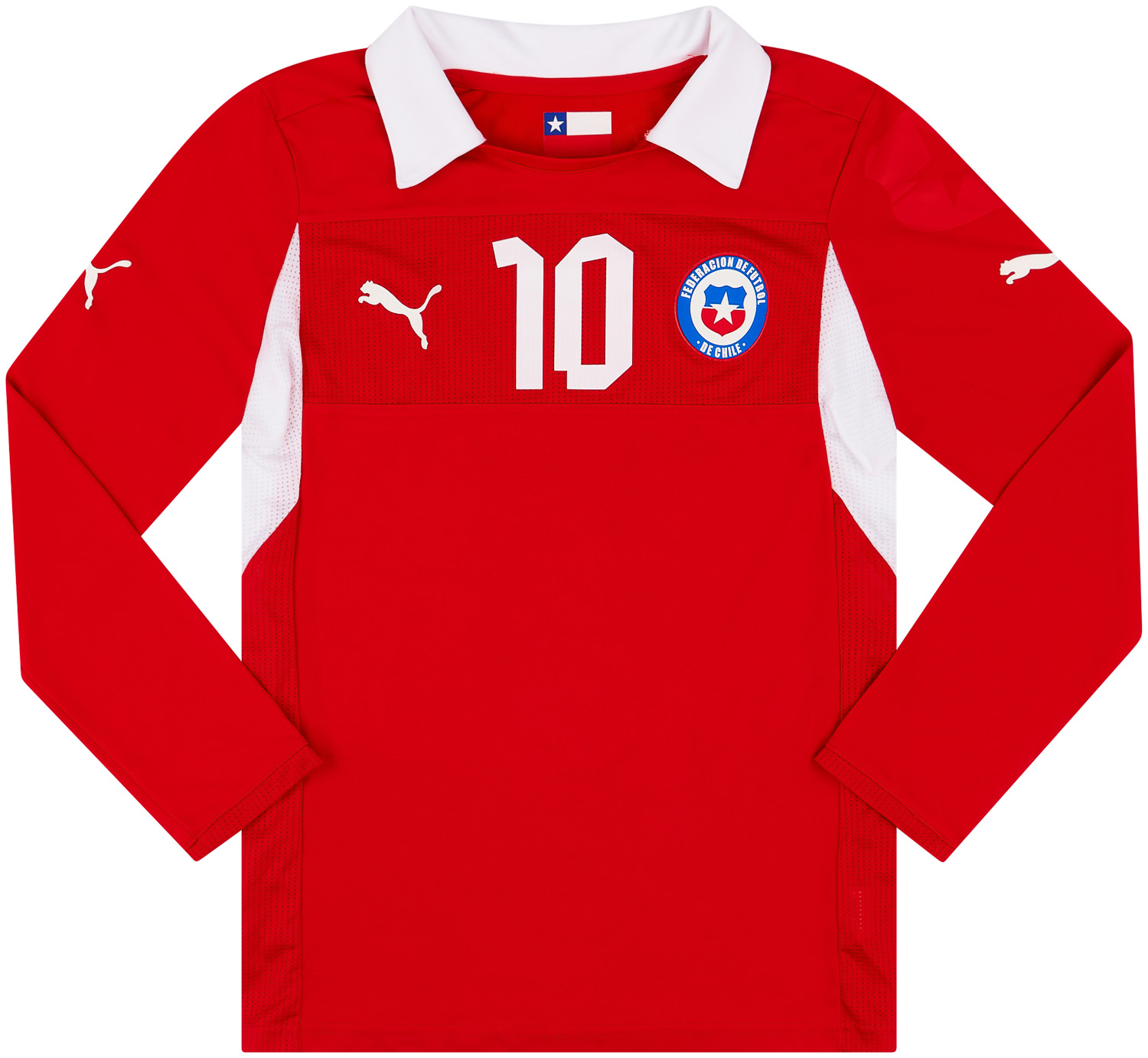 2012-14 Chile Match Issue Home Shirt #10