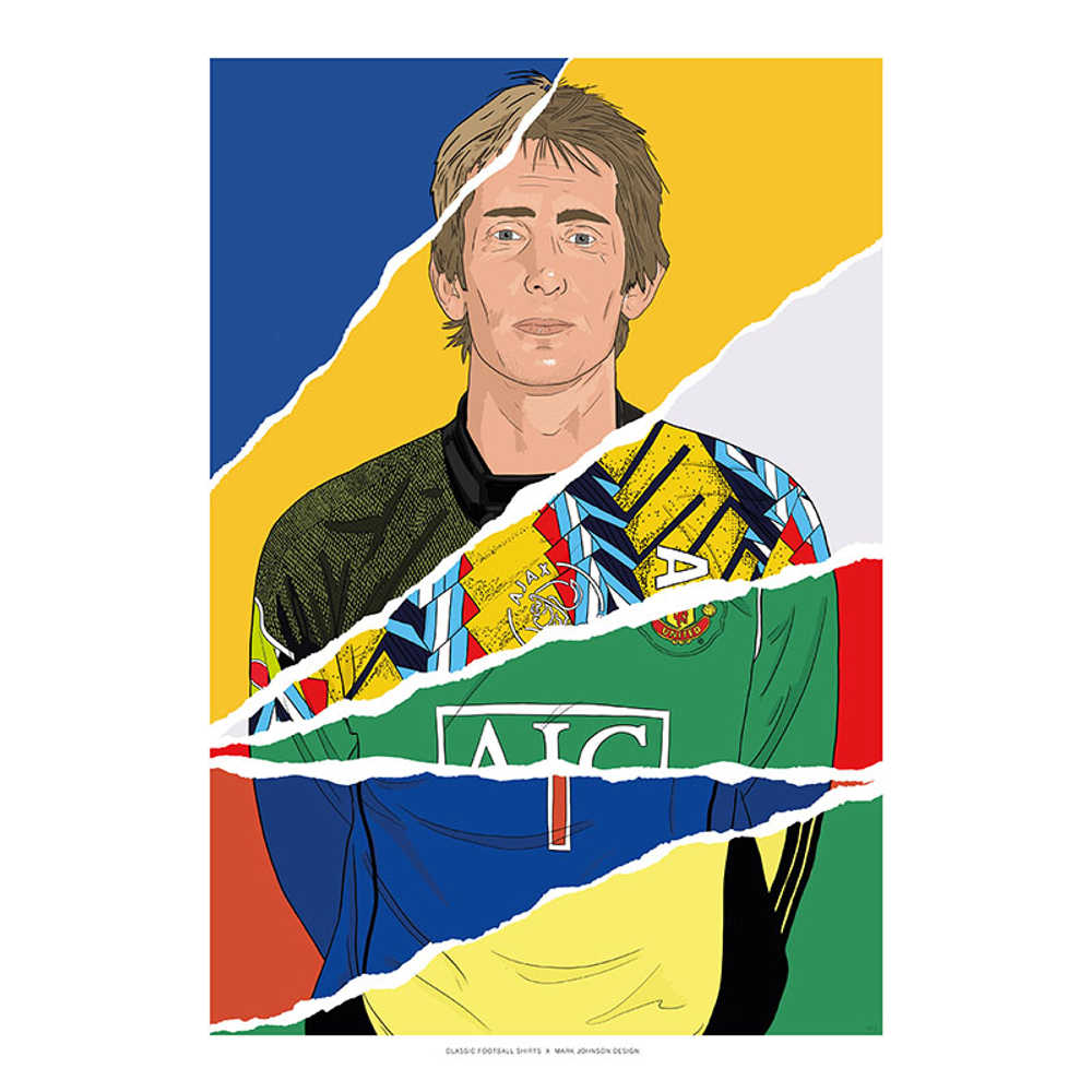 1990-2011 Edwin van der Sar Career In Shirts A3 Print/Poster