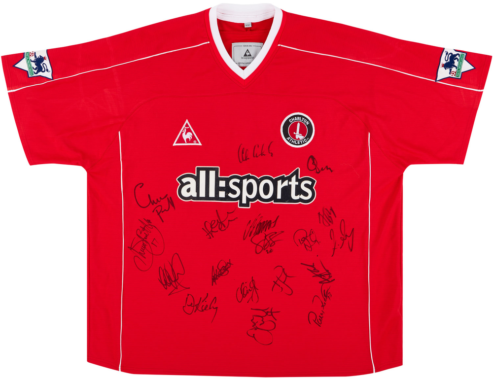 2002-03 Charlton Match Issue Signed Home Shirt Stuart #4