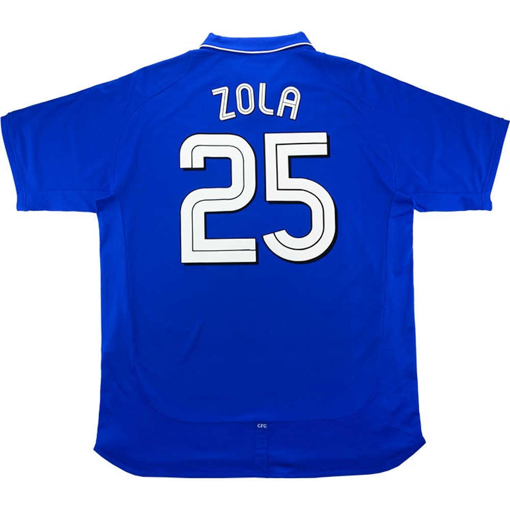 2001-03 Chelsea Home Shirt Zola #25 (Excellent) XXL