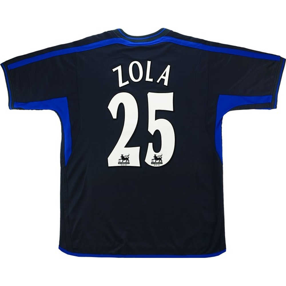 2002-04 Chelsea Away Shirt Zola #25 (Very Good) XL