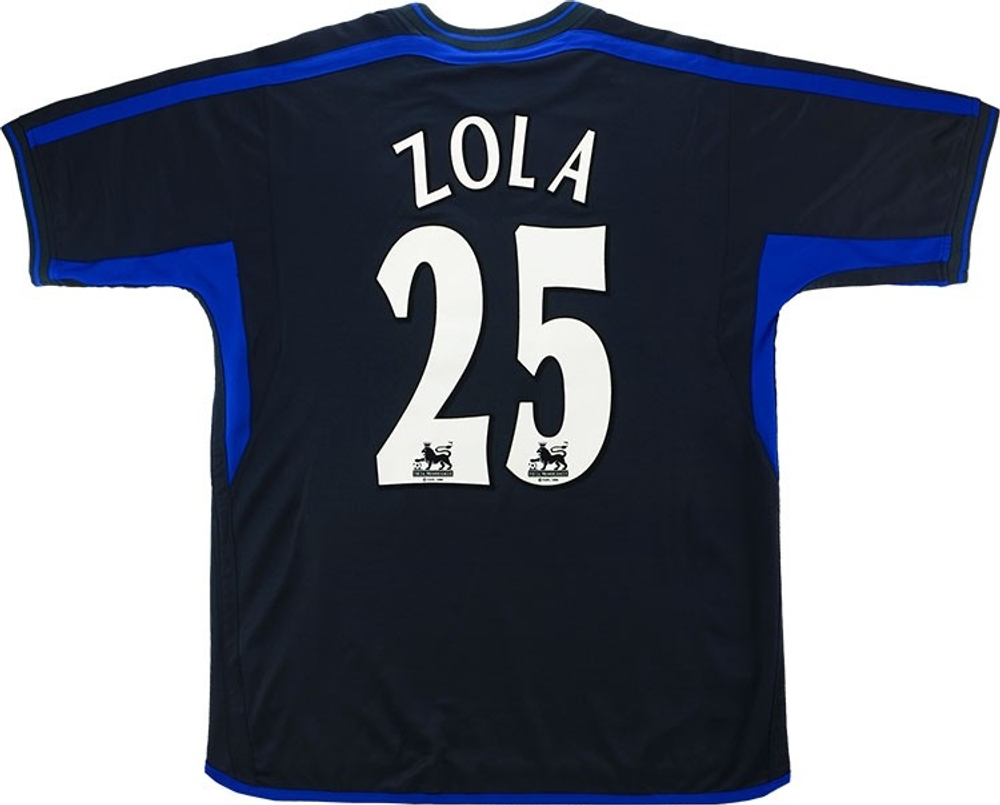 2002-04 Chelsea Away Shirt Zola #25 (Excellent) XL