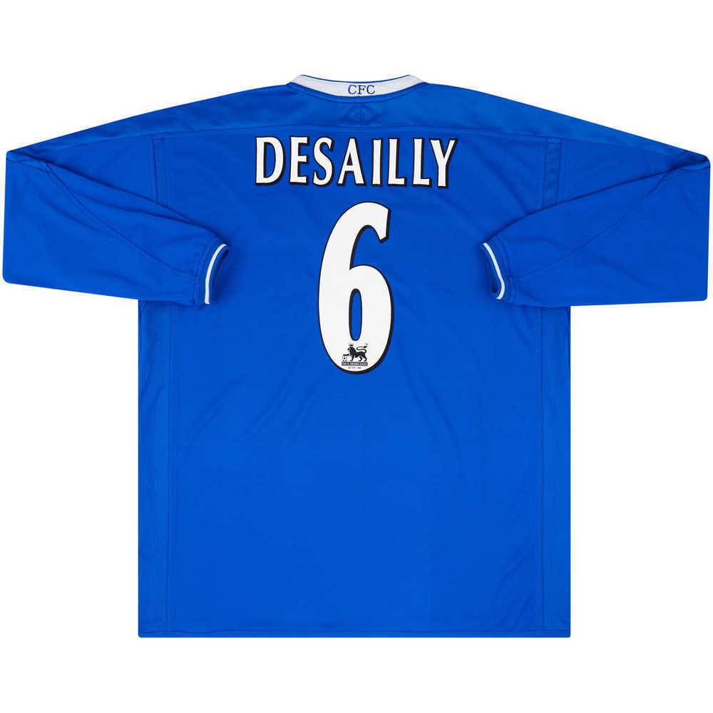 2003-04 Chelsea Home L/S Shirt Desailly #6 (Excellent) XL
