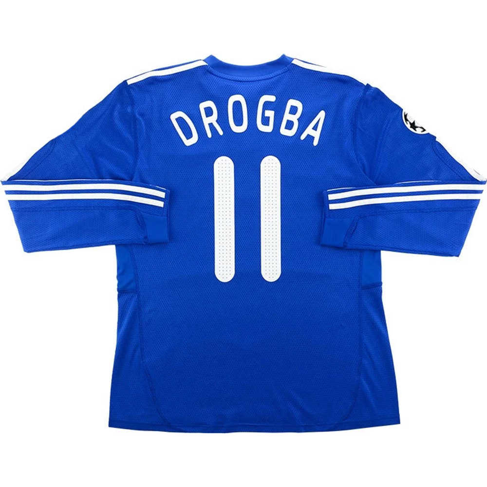 2009-10 Chelsea CL Home L/S Shirt Drogba #11 (Excellent) M