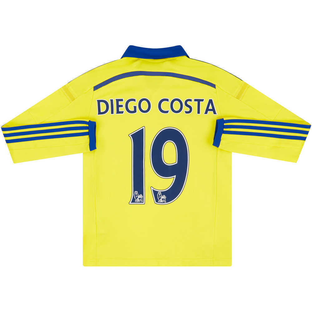 2014-15 Chelsea Away L/S Shirt Diego Costa #19 (Excellent) L.Boys