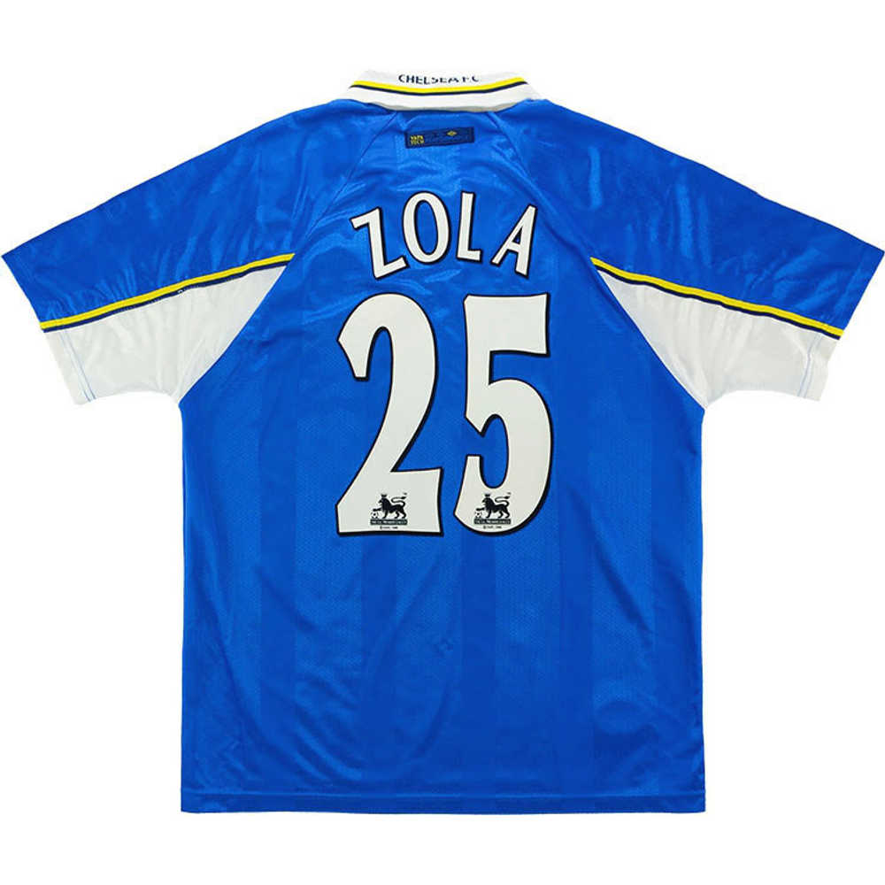 1997-99 Chelsea Home Shirt Zola #25 *w/Tags* XL