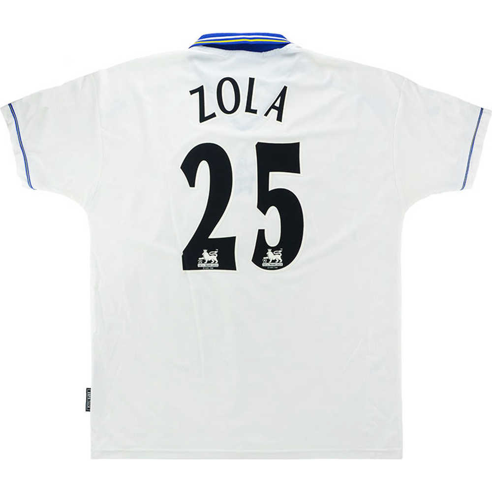 1998-00 Chelsea Away Shirt Zola #25 (Very Good) XL