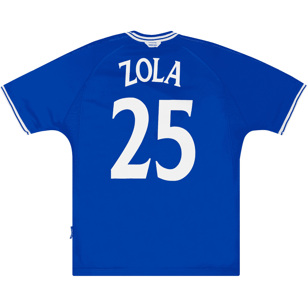 1999-01 Chelsea CL Home Shirt Zola #25 (Excellent) XL