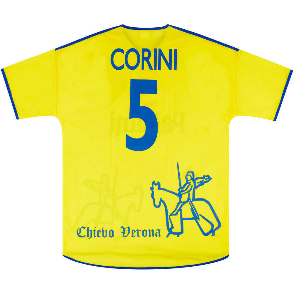 2001-02 Chievo Verona Home Shirt Corini #5 (Excellent) L