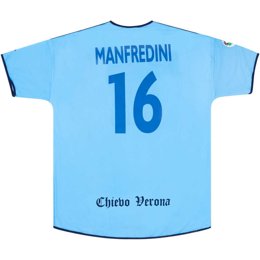 2001-02 Chievo Verona Match Worn Third Shirt Manfredini #16 (v Udinese)