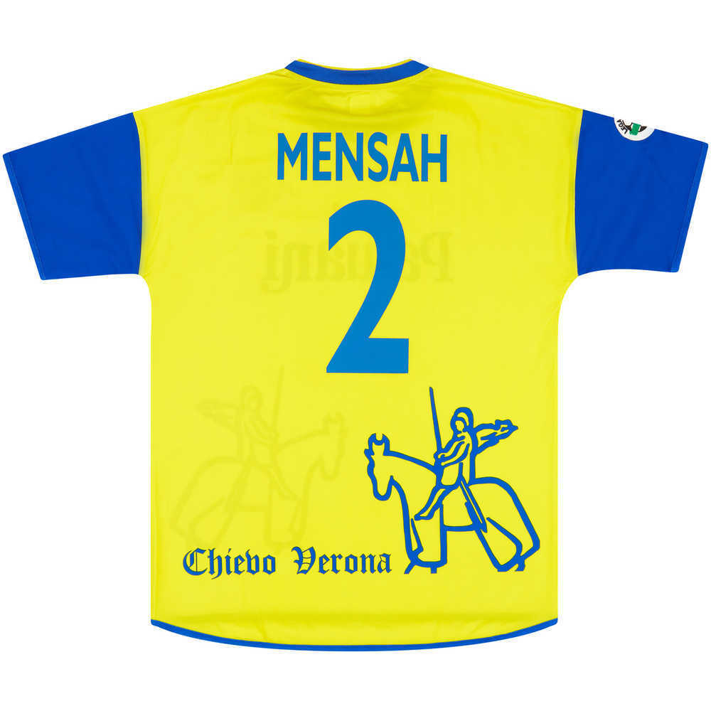 2002-03 Chievo Verona Match Issue Home Shirt Mensah #2