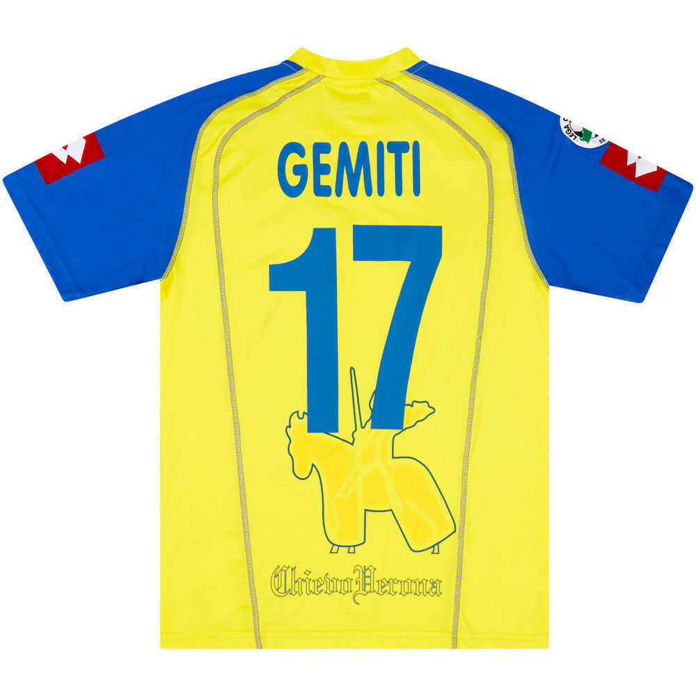 2005-06 Chievo Verona Match Issue Home Shirt Gemiti #17