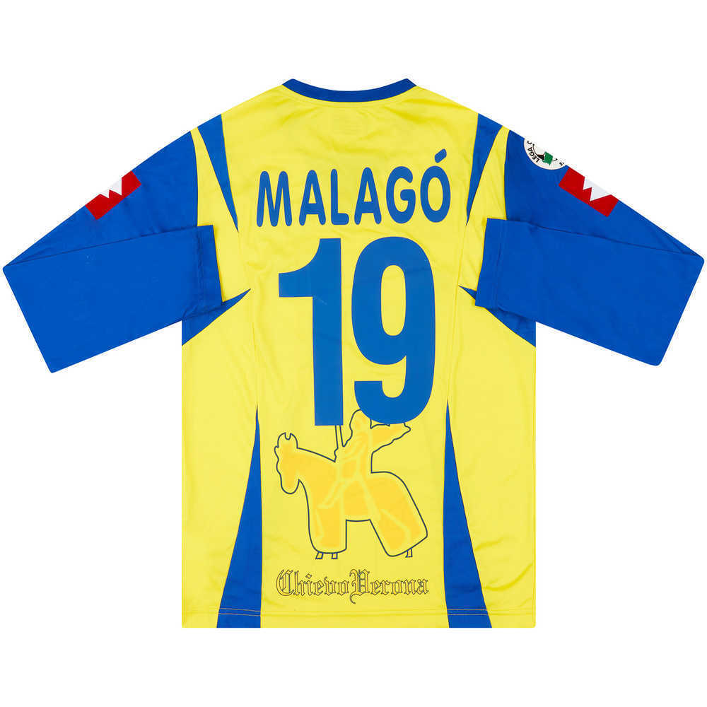 2006-08 Chievo Verona Match Issue Home L/S Shirt Malagó #19