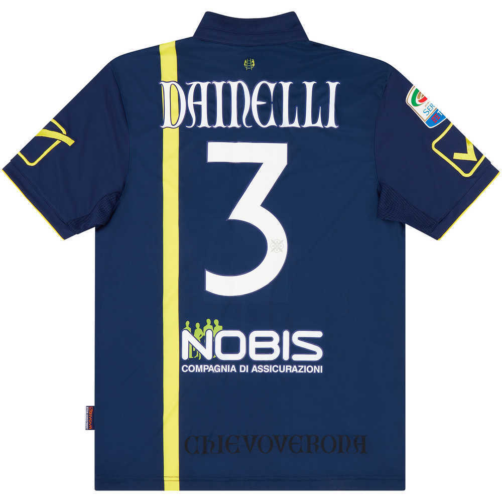 2016-17 Chievo Verona Match Issue Away Shirt Dainelli #3